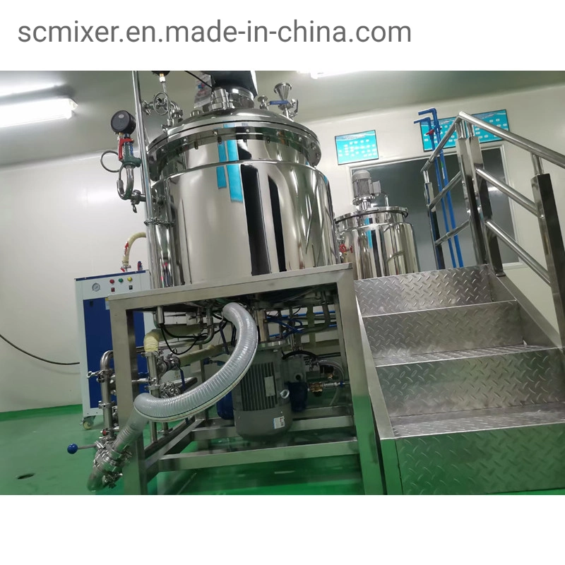 PLC Touch Screen Control Vacuum Emulsifying Machine with Weight System