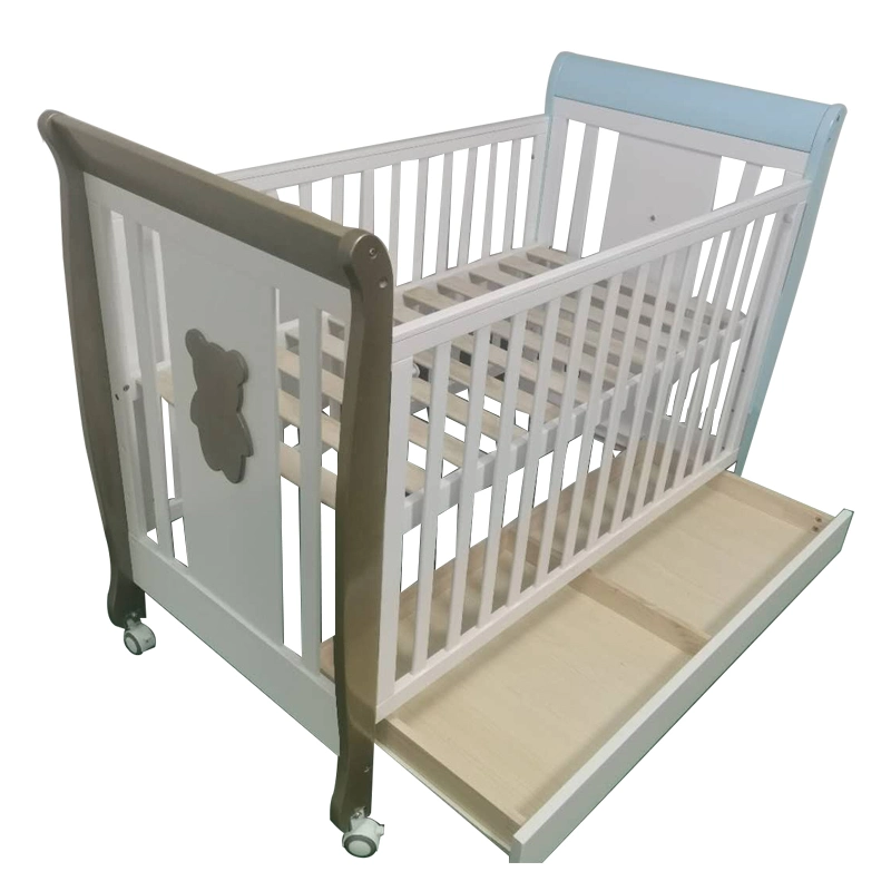 Hot Sale lit bébé en bois de lit lit Berceau pour bébé de compétitivité des prix Dessins et modèles Swing Kids mobilier de chambre à coucher ensemble