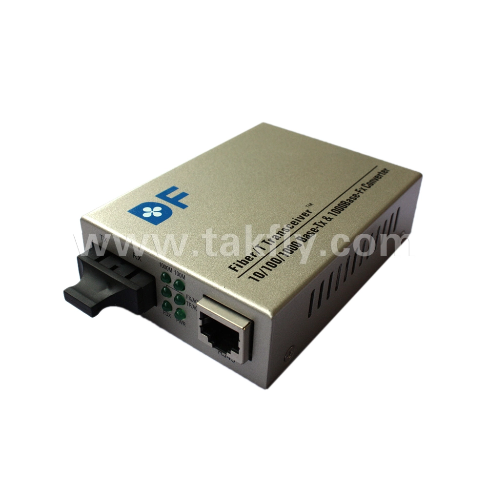 Sc/FC/St Gigabit Fiber Transceiver, Dual Fiber, 1310nm 20km