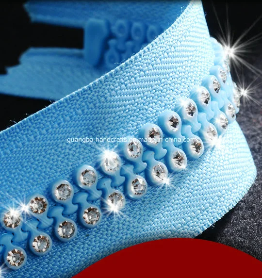 Top Quality Bling Waterproof Rhinestone Zipper