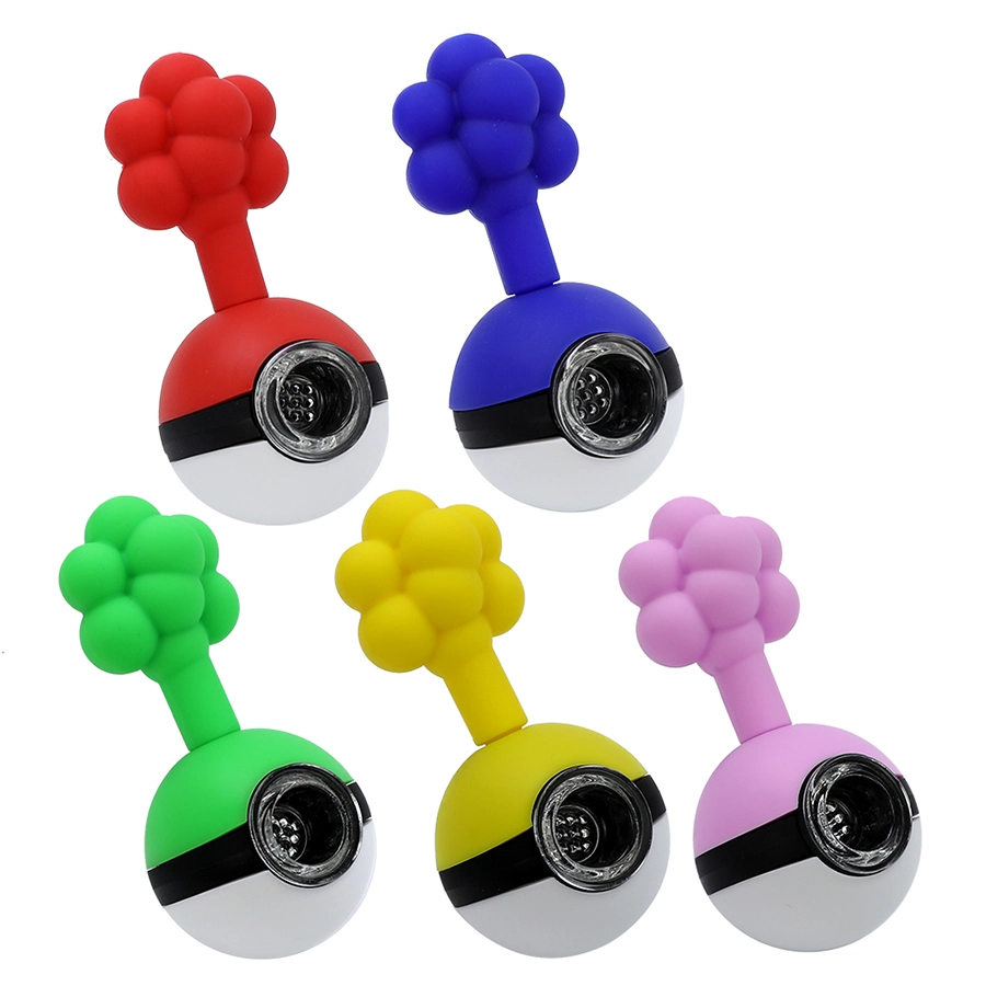 Nachhaltige Nette Rauchen Zubehör Geschenk Unzerbrechlich Silikon Pokemon Hand Pipe