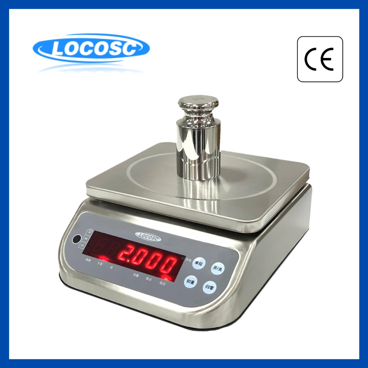 LED Display Stainless Steel Electronic IP68 Waterproof Desktop Table Top Weighing Scale