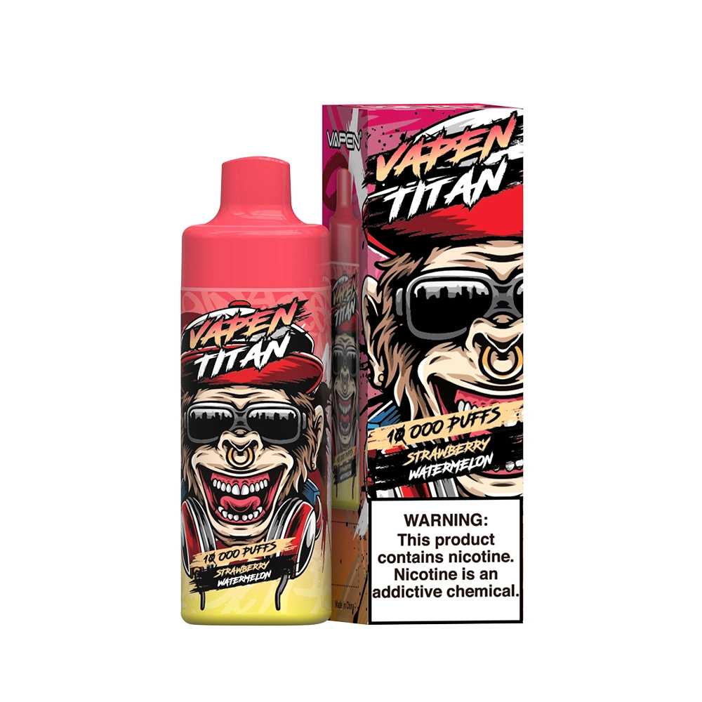 Auténtico Vapen Titan Razz Bar Tornado 10000 Puffs VAPE desechable Pluma E Cigarete con control de flujo de aire malla bobina 650mAh recargable Recarga de baterías de los vapores