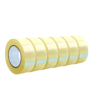 Strong Adhesive Clear Yellowish Brown Color Customized Logo Printed BOPP Jumbo Roll Pirce Packing Gum Tape Jumbo Roll Tape