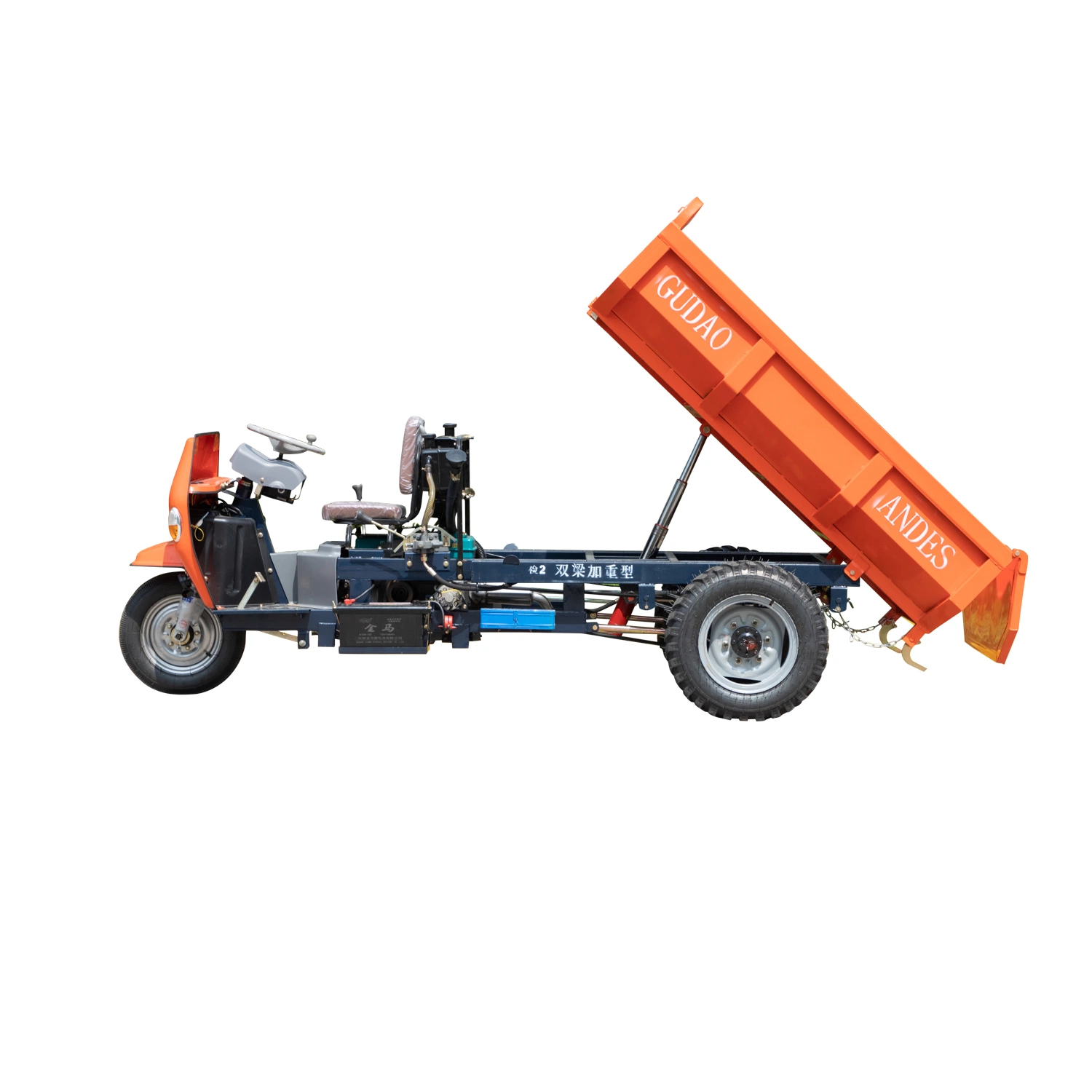 Mini Dumper Elektro Trike moto avec moteur diesel 2 tonnes Trois roues Constructiontricillo PARA Mineria