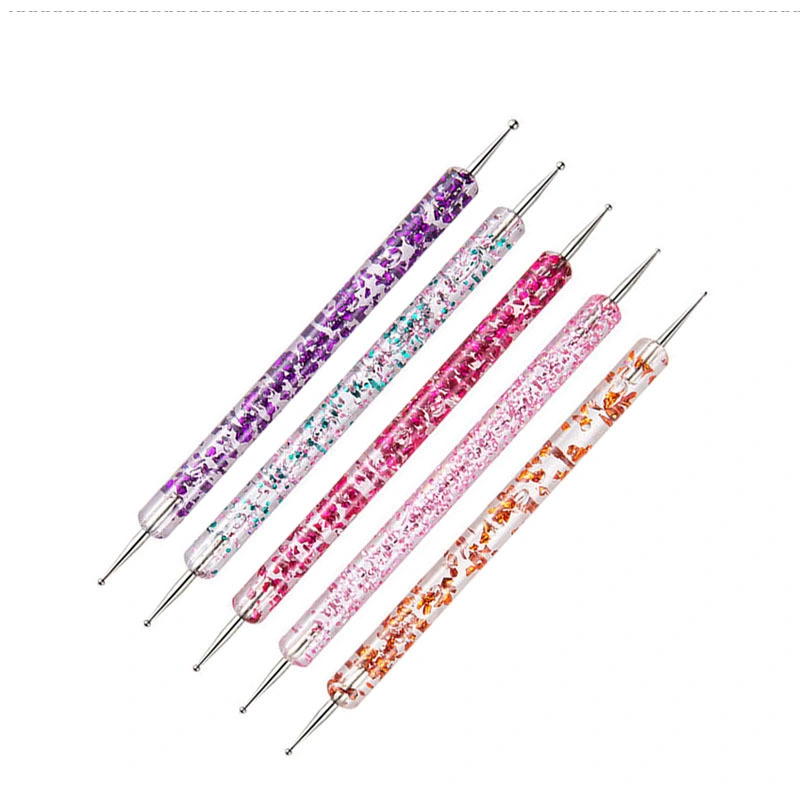 Crystal Handle Manicure Paint Dual-Ended Rhinestones Dotting Pen Tool Set