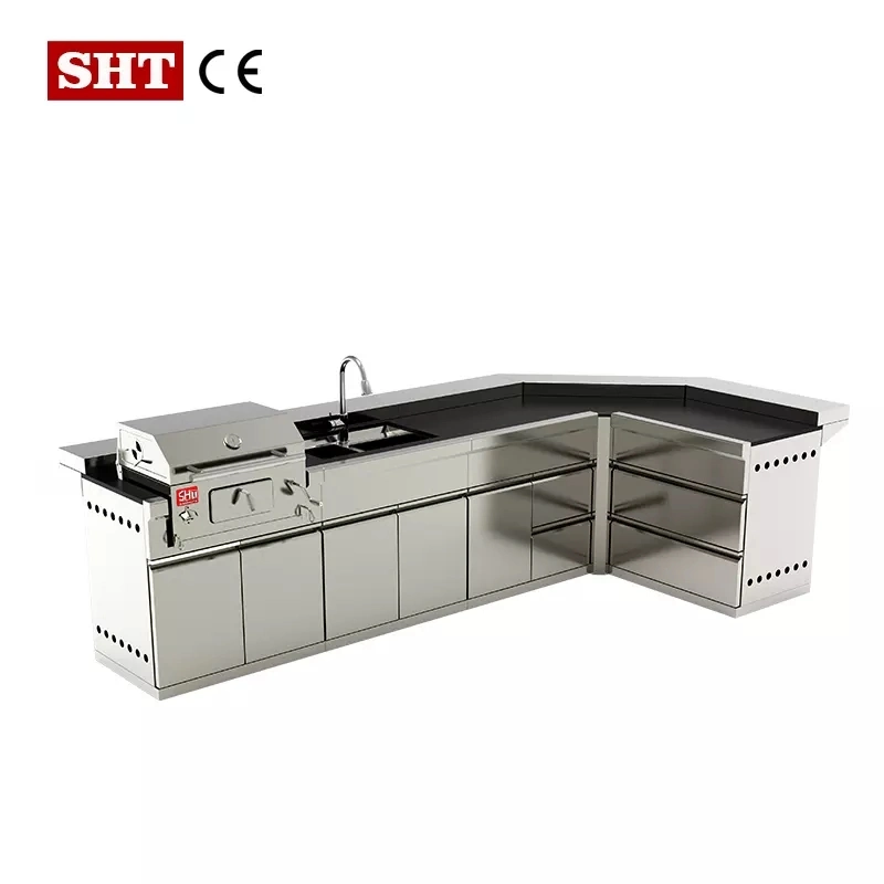 L Shape Produkte Neue Bar Counter Design Outdoor Kitchen Custom BBQ Grill