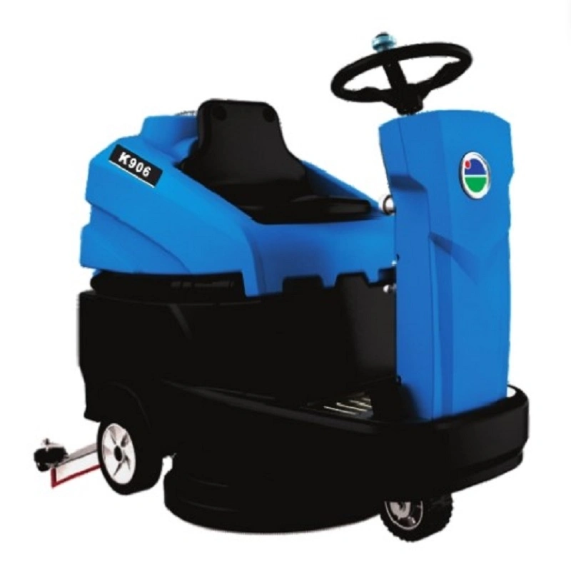 Blue Colour Mini Compact Cleaning Equipment Battery Power Commercial Ride on Floor Scrubber for Workshop Factory Warehouse