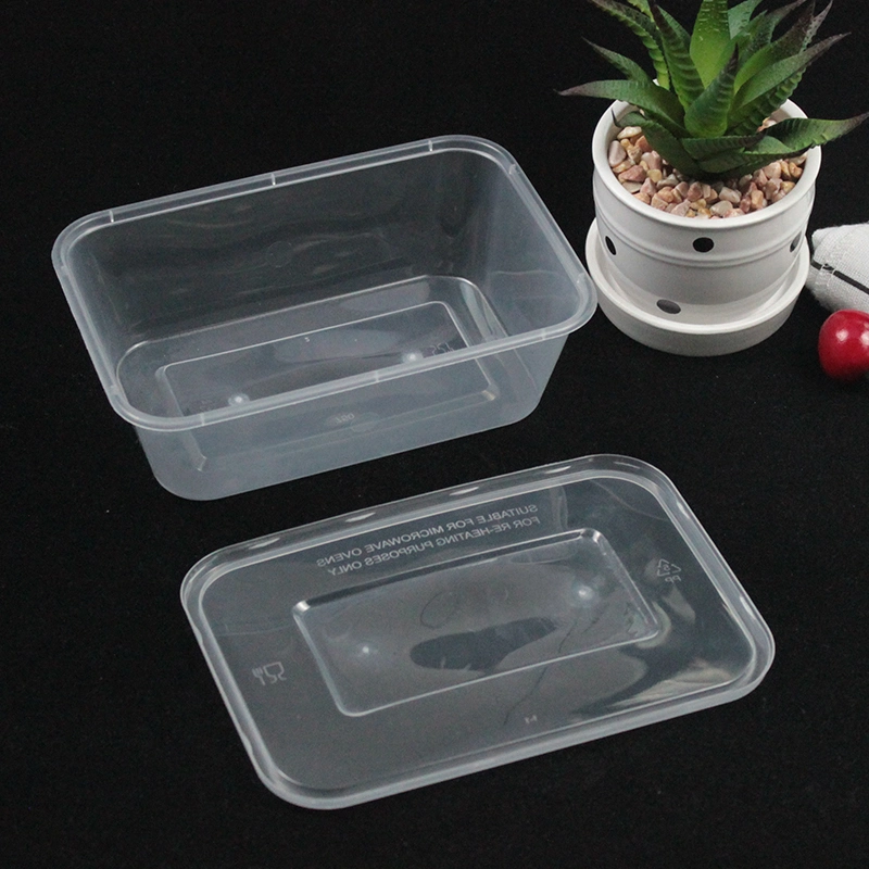 BPA Free Disposable 750ml Microwave Plastic Food Container PP Takeaway Box with Lid