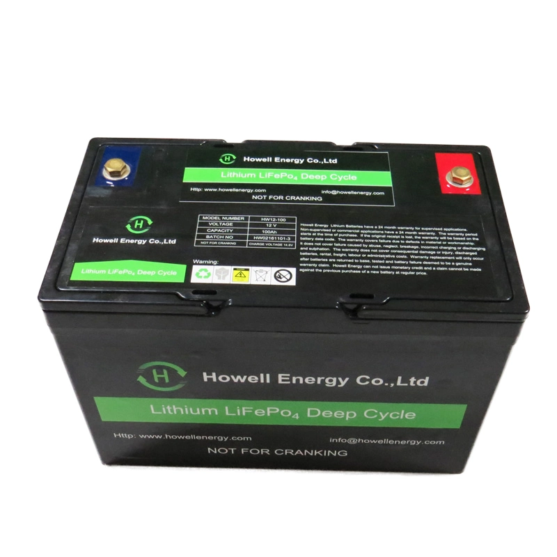 Hot Selling LiFePO4 12V 100ah Lithium Iron Phosphate Battery for RV and Solar