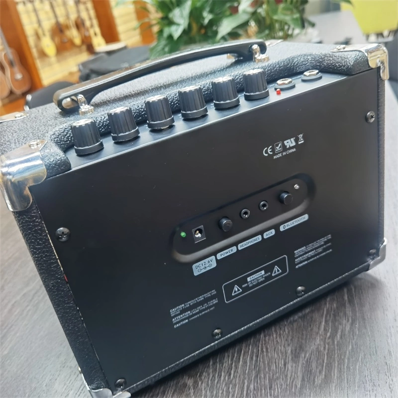 Amplificador de guitarra acústica portátil recargable con altavoz Bluetooth de fábrica