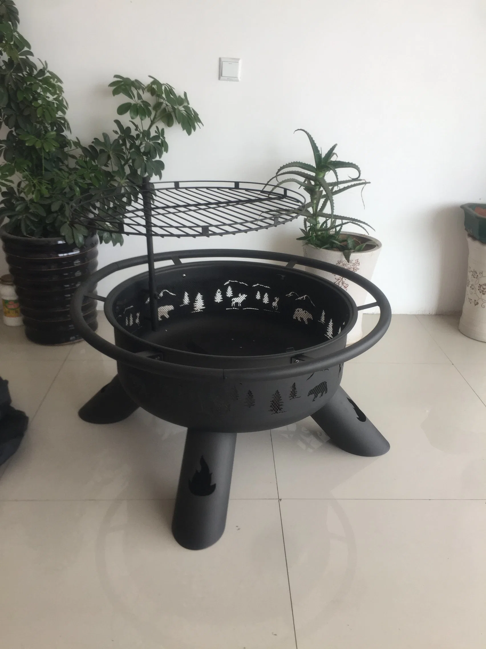 Outdoor Fire Ring Camping Fire Pit Durable Steel Fire Pit Ring