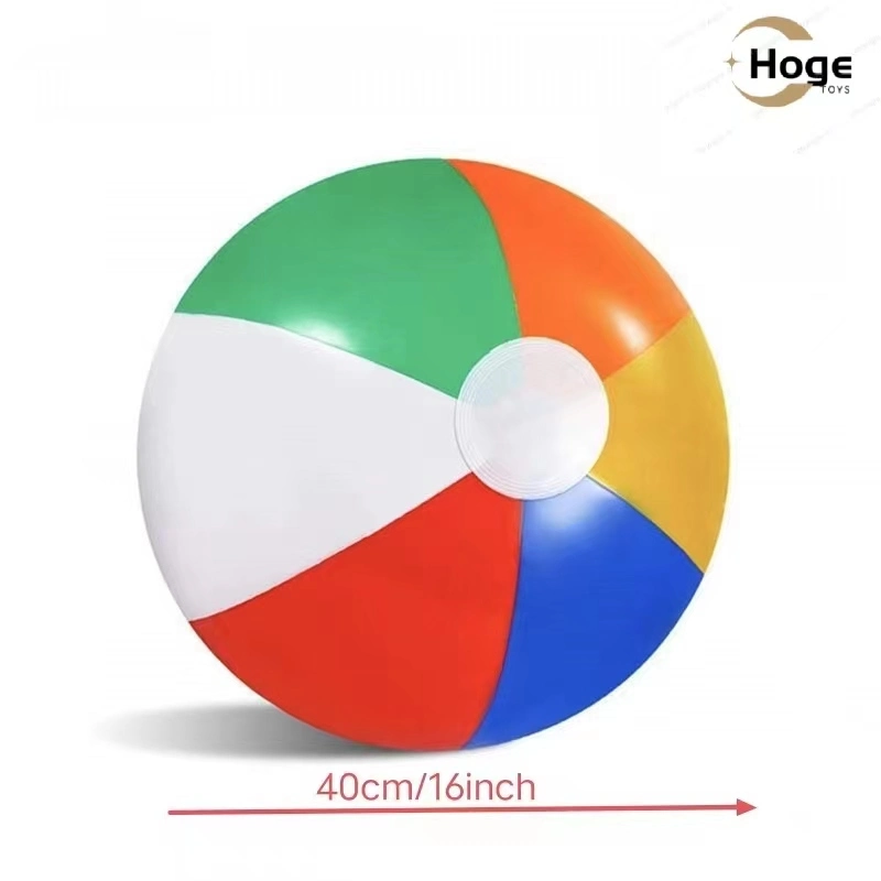 Six Color PVC Inflatable Beach Ball Rainbow Beach Ball for Promotion