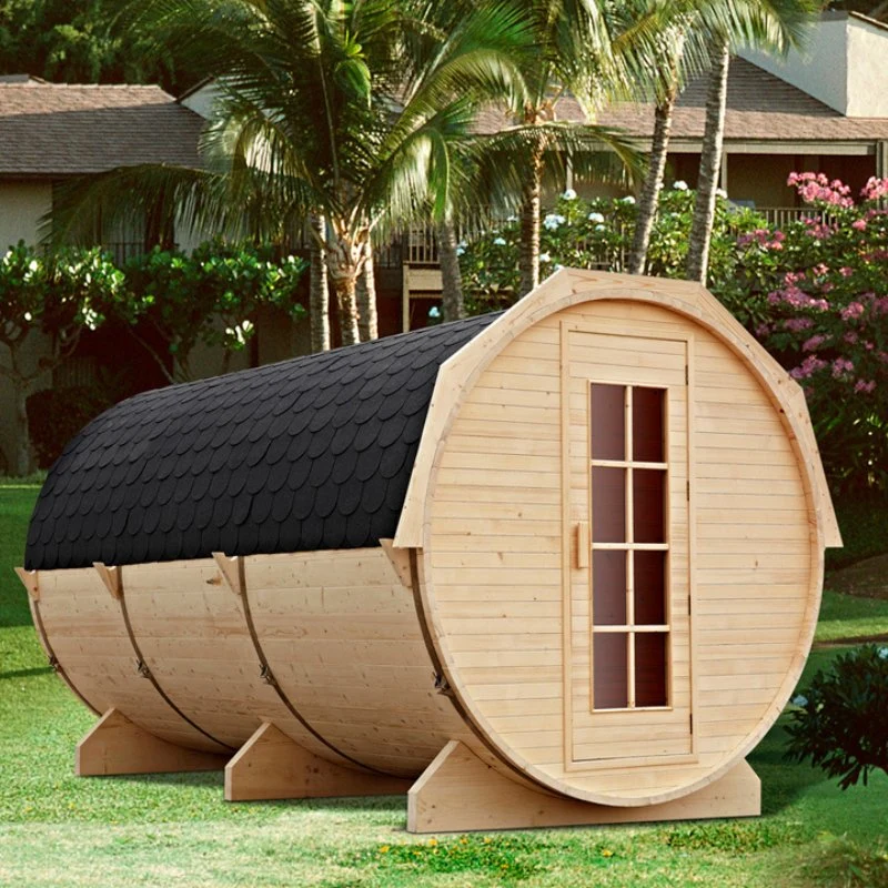 3 Person Garden Traditional Dry Wooden Barrel Infrared Steam Sauna Room Outdoor (SR158)