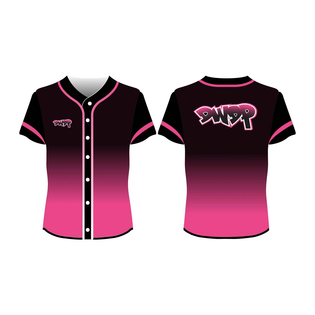 New Style Softball Women's Girl's Jerseys Design Custom Name Number Sublimation Full Button Printed Baseball Jersey