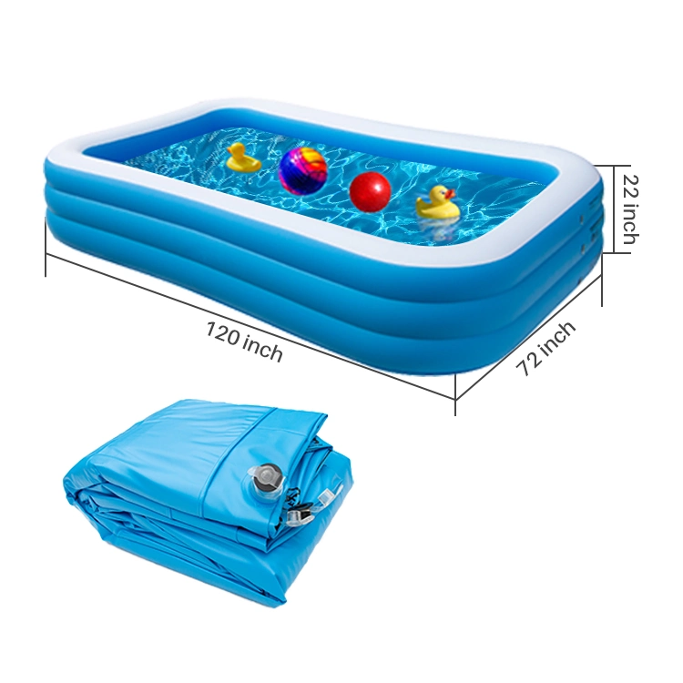 Adulte rectangulaire extérieure PVC Piscine gonflable piscine gonflable de plein air de famille