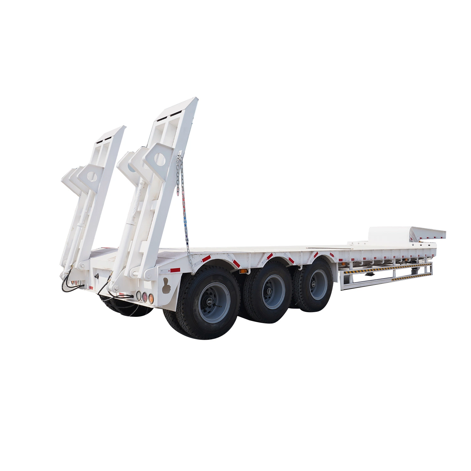 3 Axles Lowbed Semi Trailer for Heavy Machine Transformer Excavator Transportation