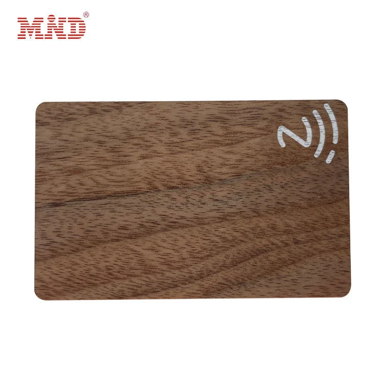 ISO14443A MIFARE Classic 1K Bamboo RFID carte en bois RFID Bois Carte Hôtel Key Wood NFC Card