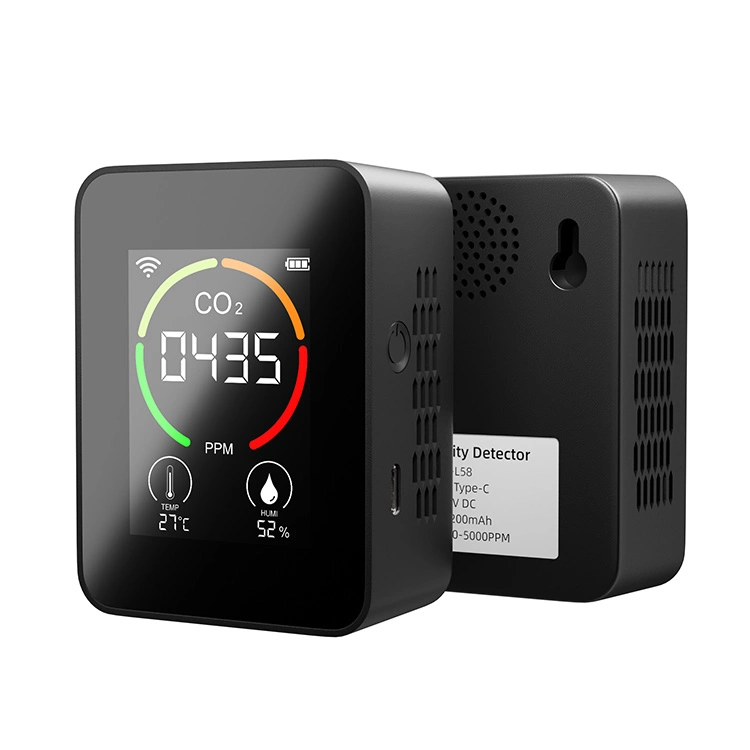 Desktop Air Pollution Monitor for CO2 Pm2.5 Carbon Dioxide Meter CO2 Sensor Pm2.5 Detector for Air Quality Monitoring System