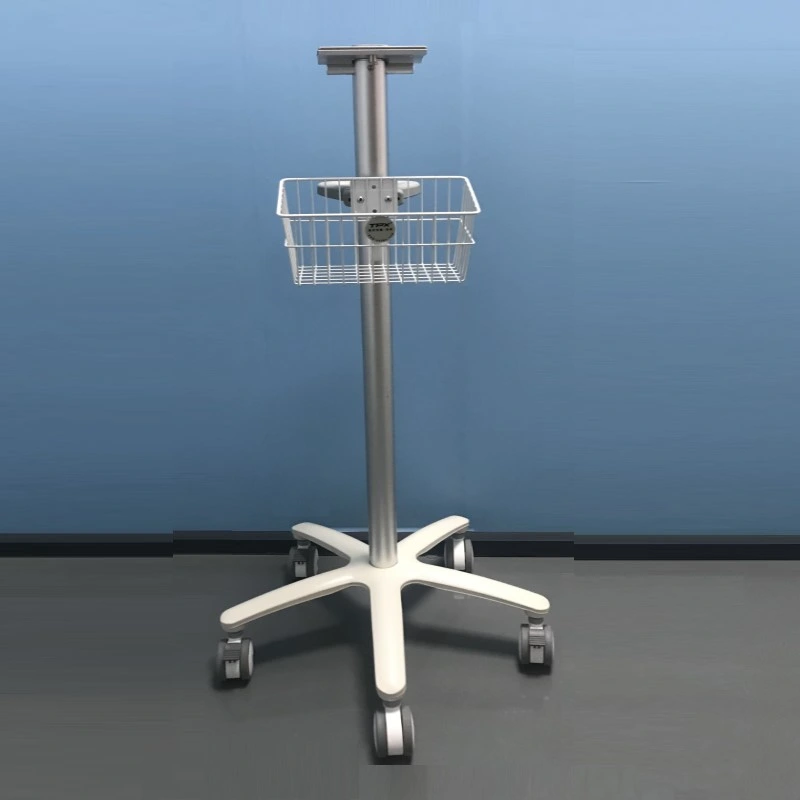 Fixed Height Medical Trolley Patient Monitor Bracket Cart