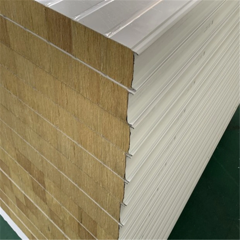 Exterior Wall Decoration Material Rockwool Sandwich Panel for Garage