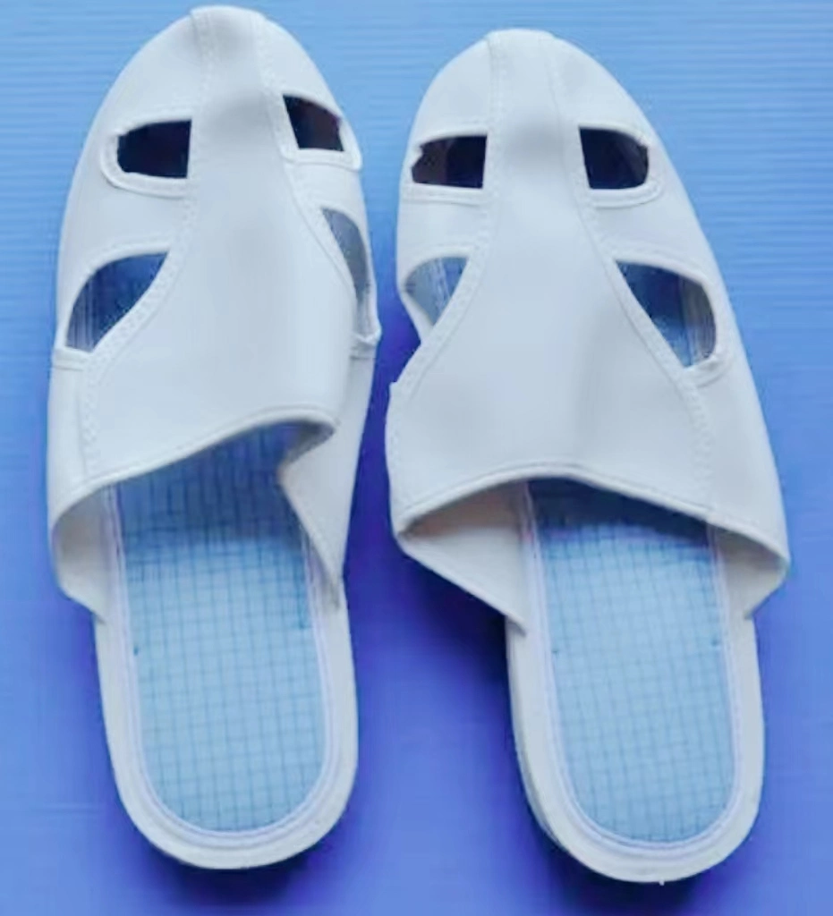 PVC Outsole Upper Four-Eye No Wrap Around The Heel ESD Slipper (SI402)