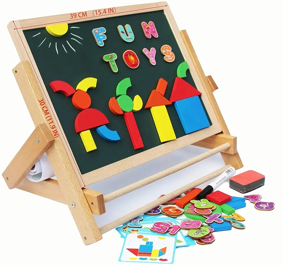 Wooden Children Black and White Writing Board