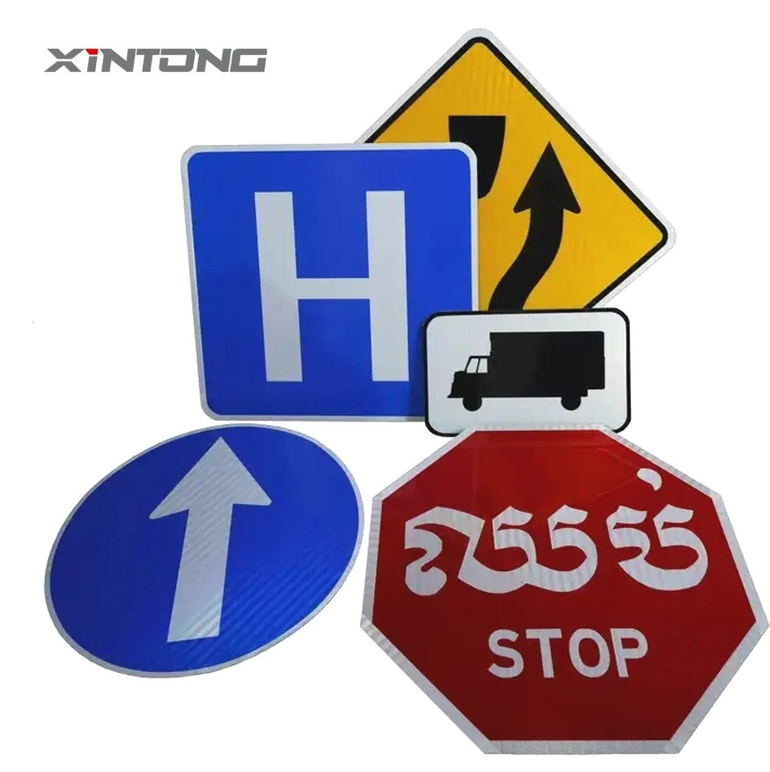 Customized Thickness Xintong 60mm Solar Reflective Material Caution Board Traffic Sign Hot Sale