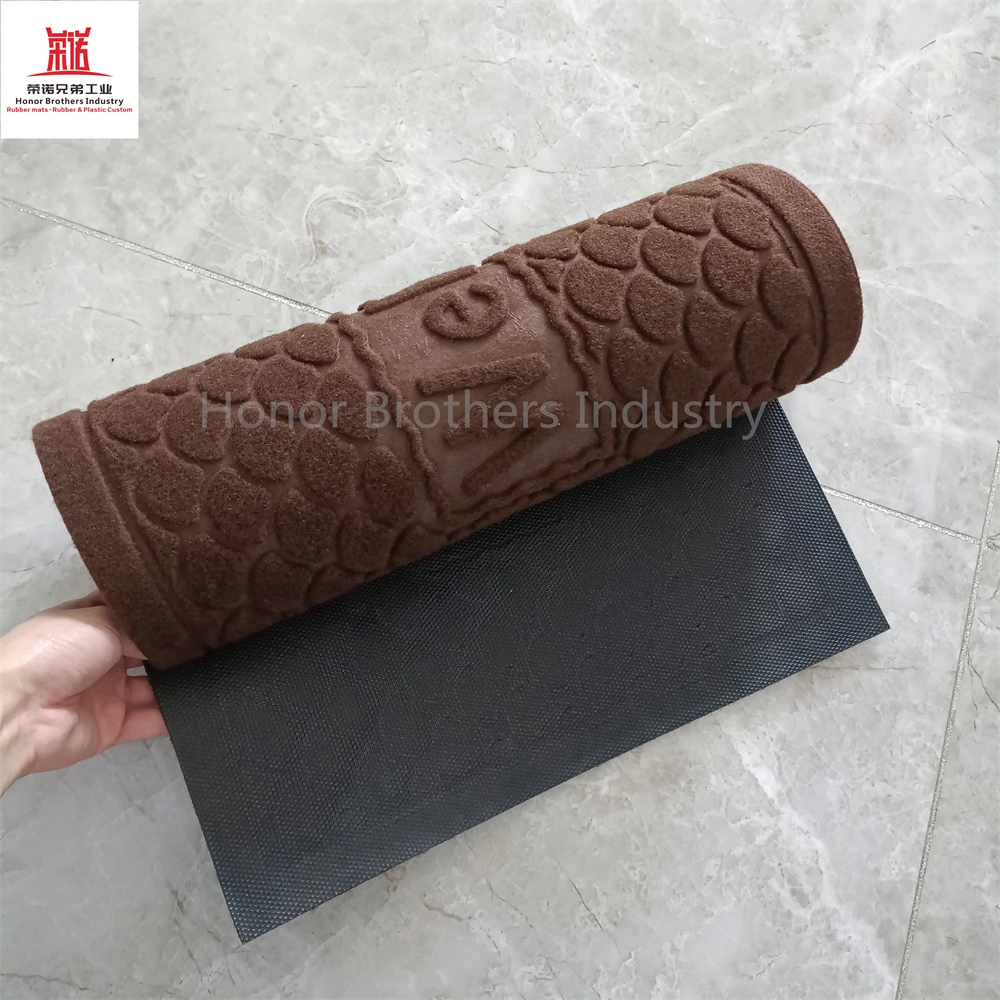 Rubber Entrance Outdoor Mats for Hotels, Shopping Malls, Pub, Tavern, Stone Brown