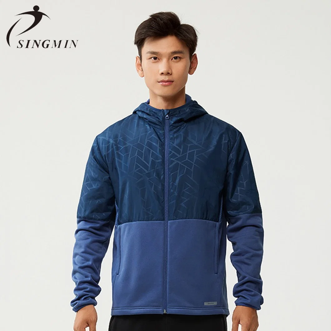 Men's Full-Zip Casual Fashion Lightweight Drawstring Hooded Windbreaker Jacket
