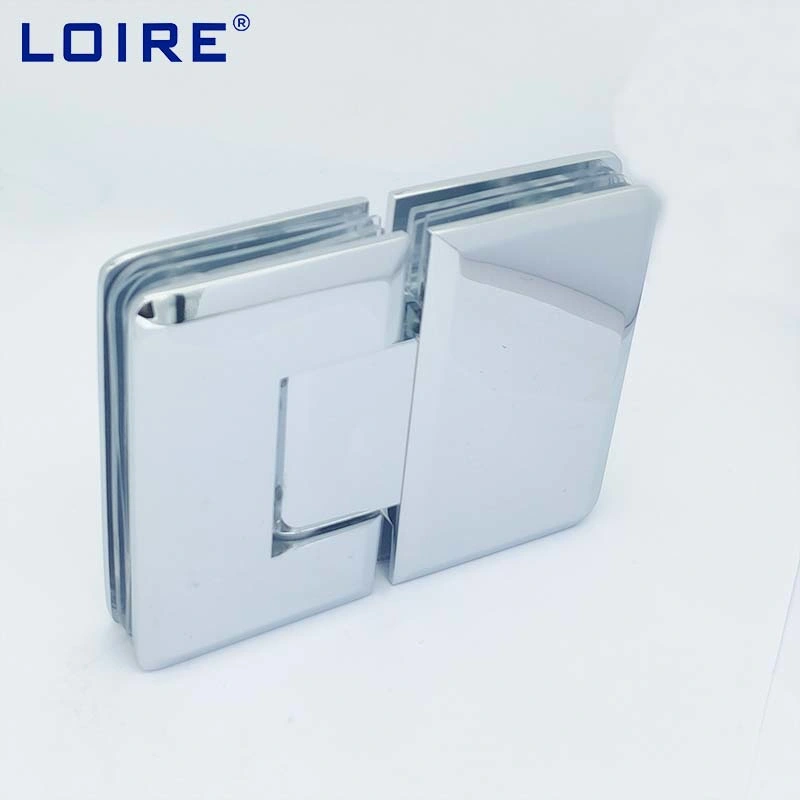 Loire Solid Brass Stainless Steel Glass Shower Hardware Fitting Glass to Glass Shower Glass Connector