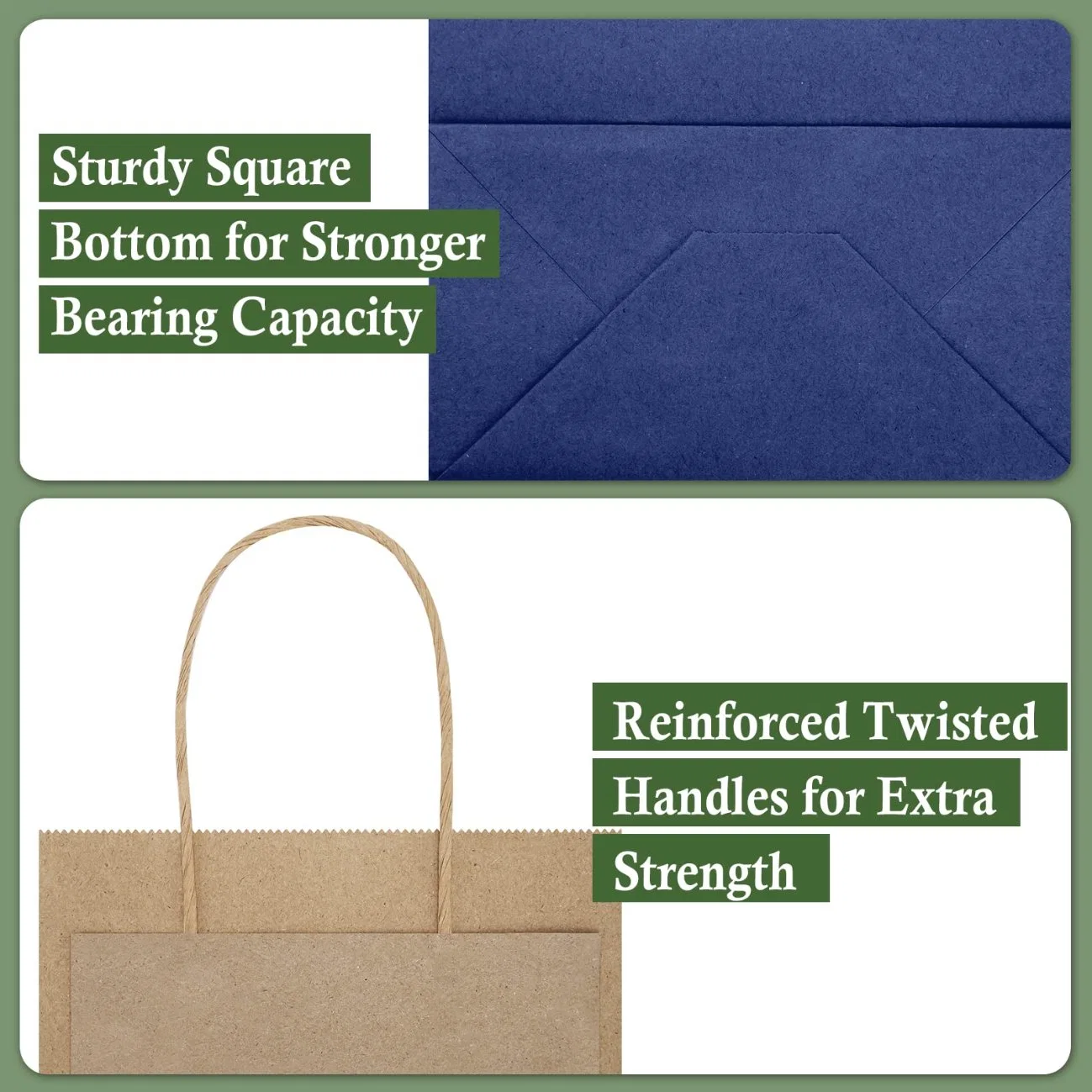 Navy Blue Paper Gift Bags, Kraft Paper Bags with Handles Bulk 8X4.25X10.5 100 Pack Medium Size, Recyclable Blue Craft Shopping Bags, Party Bags, Birthday Goody