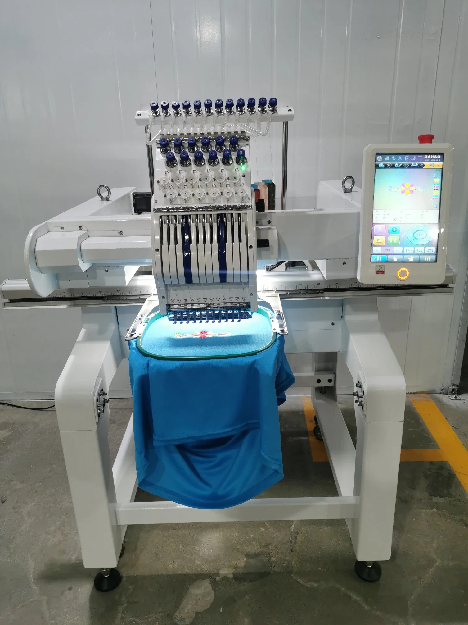 1 Head Embroidery Machine Industrial Use Computerized 12 Needles Embroidery Device Dahao Computer