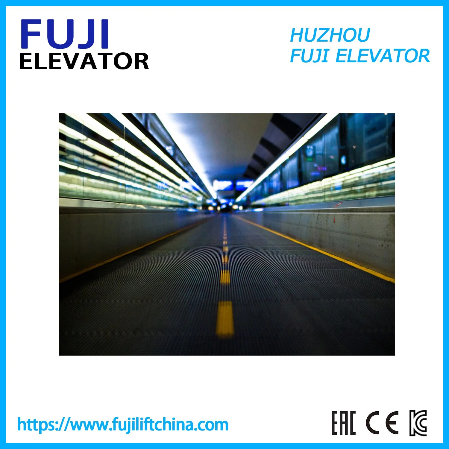 Indoor Commercial Inside Outside FUJI Vvvf Moving Walk and Travelator Escalator with Control