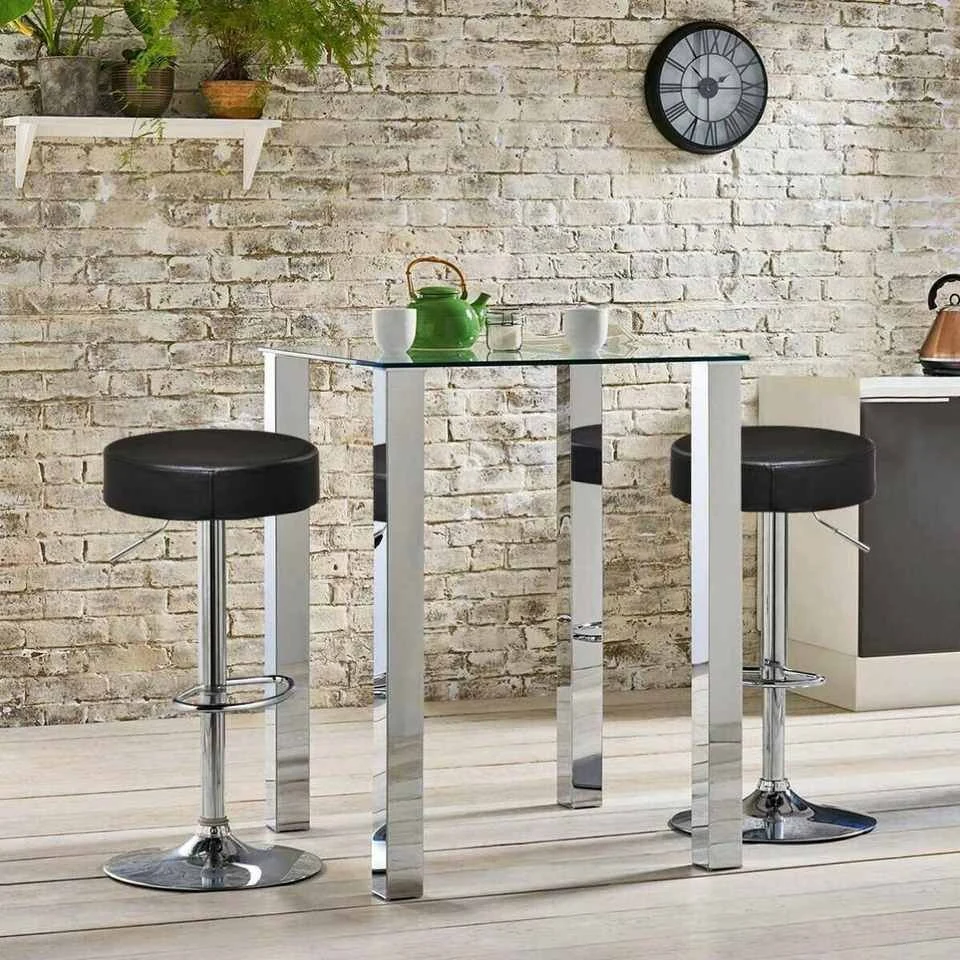 Height Adjustable 360 Rotary Bar Stools Counter Chair for Restaurant Kitchen Cafe