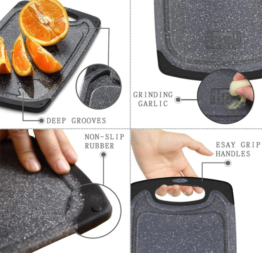 3 Pieces Plastic Cutting Board for Kitchen