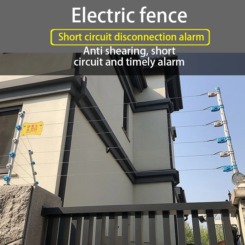 Wall Perimeter Burglar Alarm High-Voltage Intelligent Pulse Power Grid Alarm Equipment Complete Set of Electric Fence System