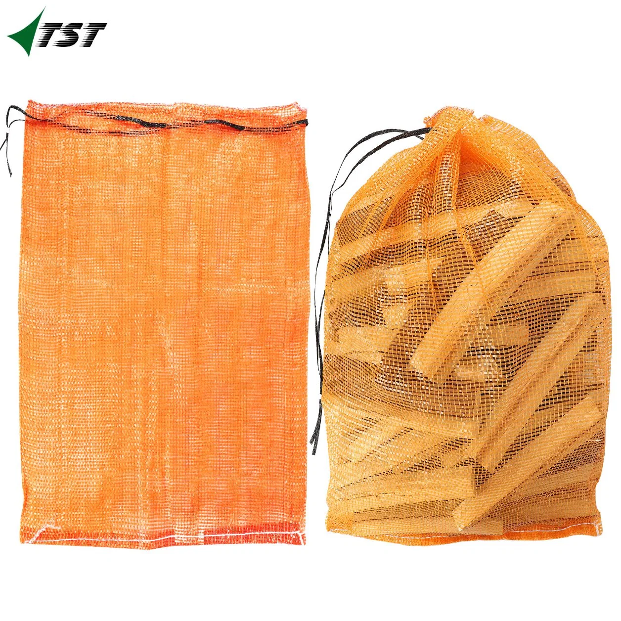 PP Woven Tubular Mesh Net Bag for Firewood Vegetable Packing