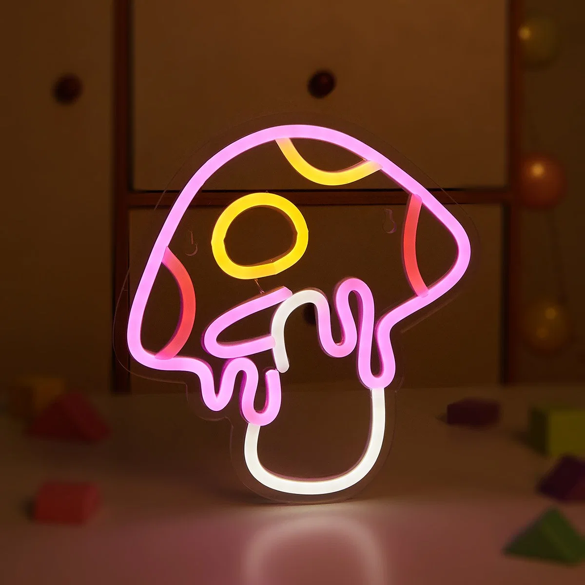 LED Neon Mushroom Cute Neon Sign USB Powered Night Light