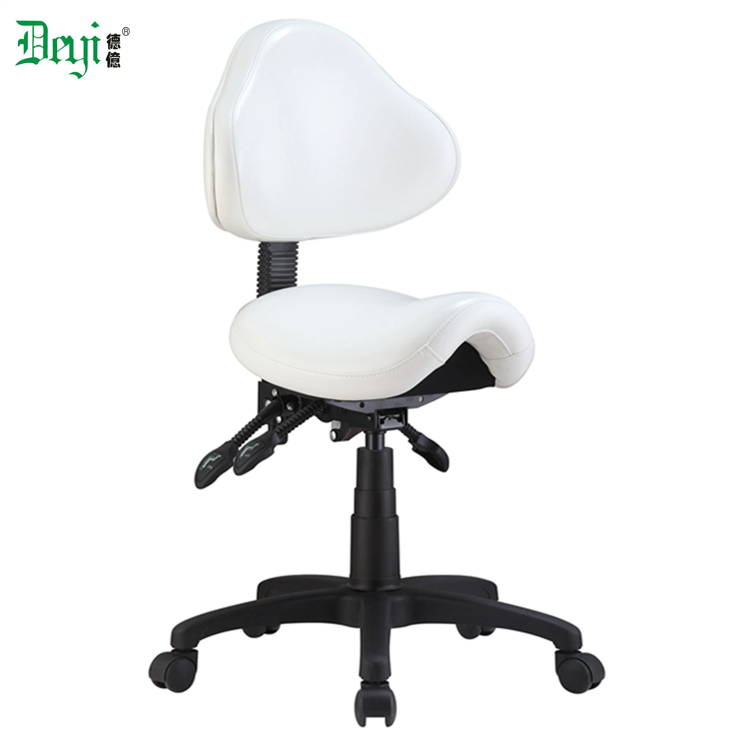 Nylon Base Leather Upholstery Ergonomic Design Functional Saddle Seating Furniture