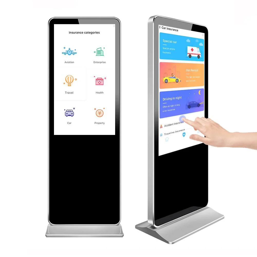 Hot Sell 32 43 49 55 65 Inch Koisk Touch Screen Kiosk Floor Standing Advertising Touch Screen Advertising Display LCD Advertising Player Advertising Display