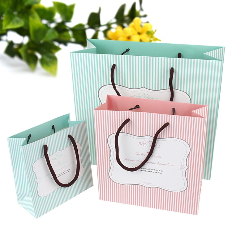 Recyclable Printed Logo Kraft Paper Shopping/ Cosmetics/ Garment/ Gift Paper Bag