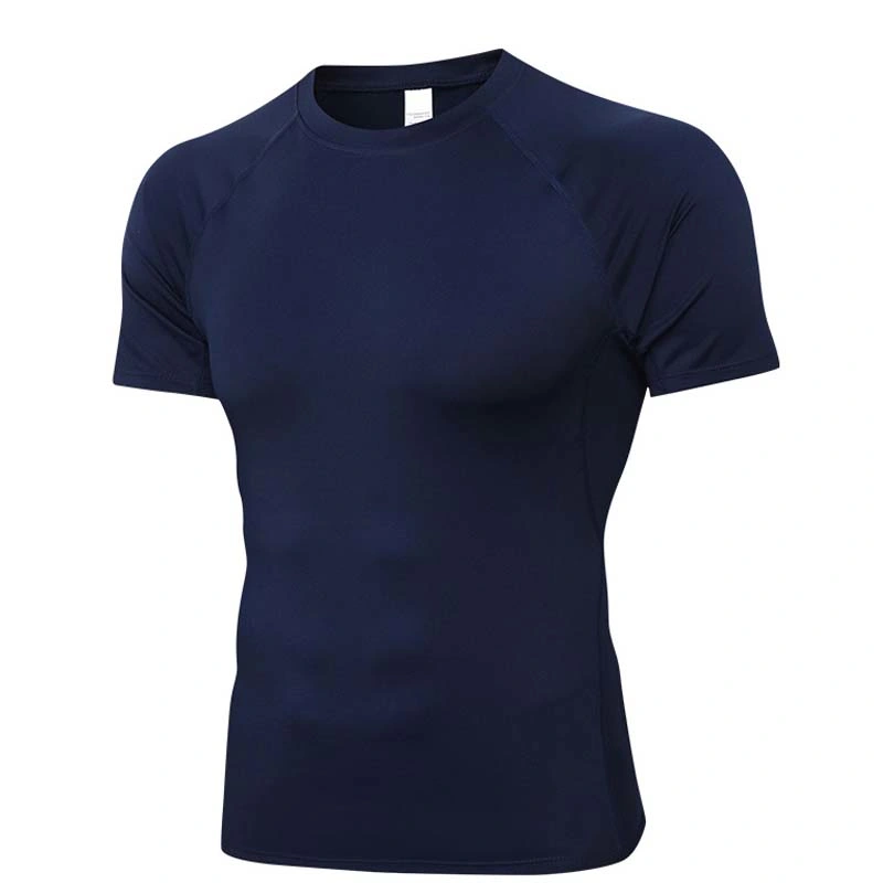 OEM Men&prime; S Design Slim Short Sleeve Quick Dry Shirts Training Jogging Wear