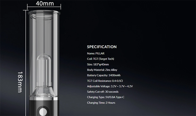 Yocan Säule Elektro DAB Rig World erste intelligente tragbare Wasser Gefilterter Verdampfer