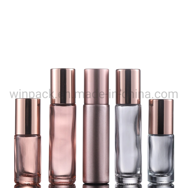 10ml Round Shape Thick Glass Mould Roller Bottle with Stainless Steel Roller Ball with Cap for Personal Care Container