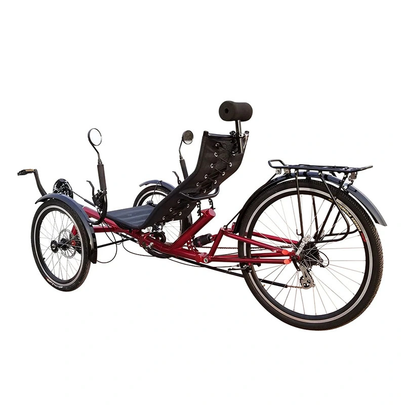 دراجة ثلاثية العجلات قابلة للطي للبالغين بتعليق ثلاثي العجلات