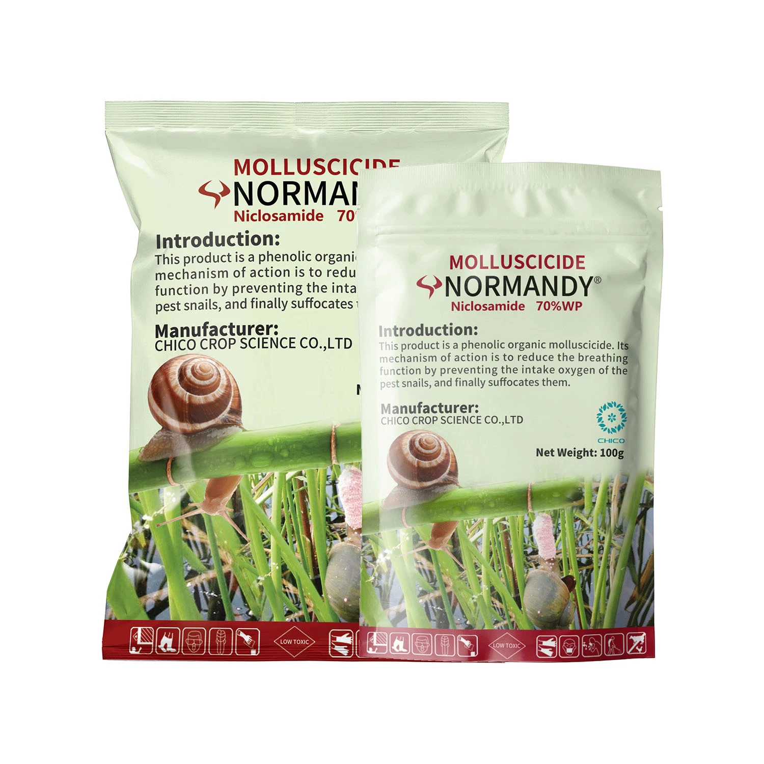 El 70%Niclosamide WP Buena Snail-Killing Efecto Insecticida arroz caracoles molusquicida