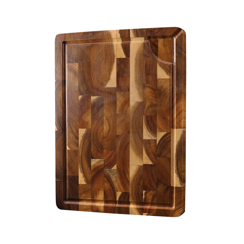 Custom/Wholesale/Supplier Kitchen End Grain Wood Chopping Board Black Walnut Wooded Cutting Board with Juice Groove