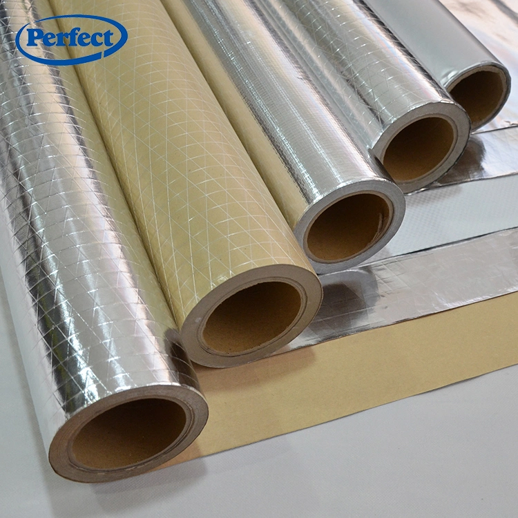 Refective Radiant Barrier Double Side Fiberglass Cloth Lamination Aluminum Foil Fiberglass Fabric