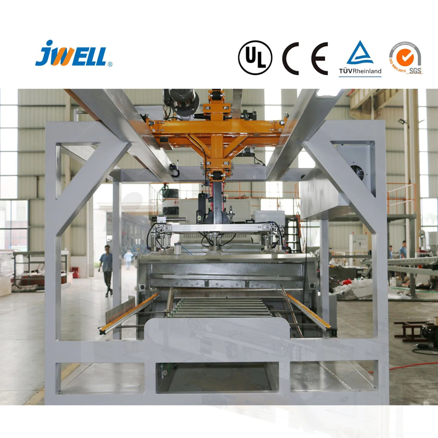 Jwell Stone-Plastic Environment Floor Extrusion Line Spc/PVC Panel/Plate/Sheet Extrusion Line